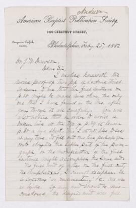 Letter, 25 February 1882