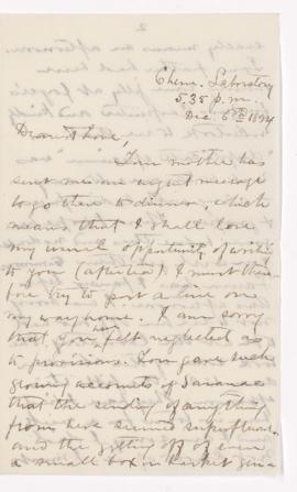 Letter, 6 December 1894