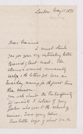 Letter, 25 May 1871