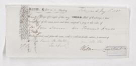 Bill of exchange, 13 January 1838