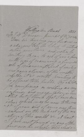 Letter, March 1881