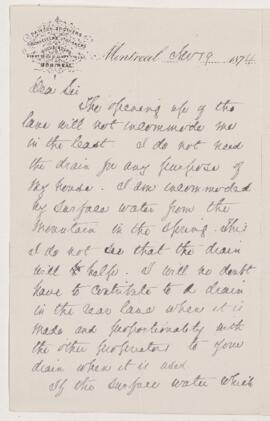 Letter, 19 November 1874