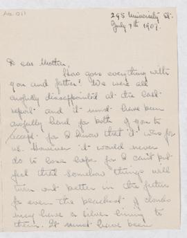 Letter, 7 July 1907