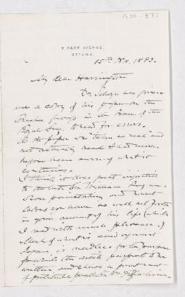 Letter, 15 November 1883