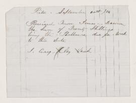 Receipt, 30 September 1856