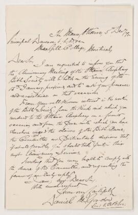 Letter, 5 December 1872