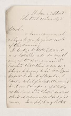 Letter, 11 December 1878