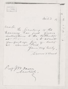 Letter, 3 March 1879