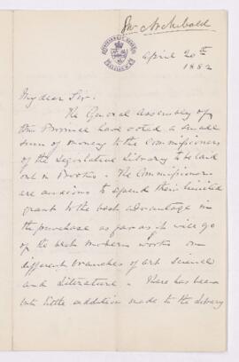 Letter, 20 April 1882