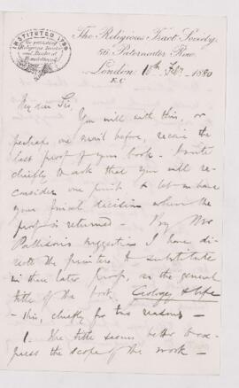 Letter, 10 February 1880