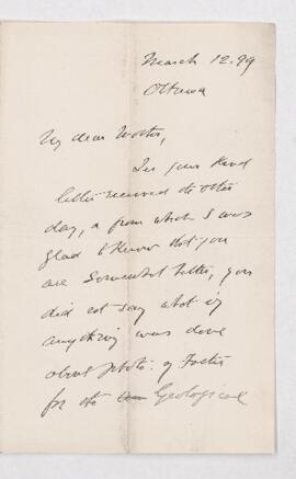 Letter, 12 March 1899