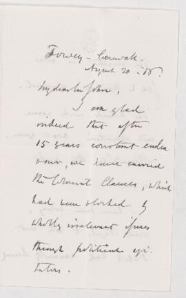 Letter, 20 August 1886