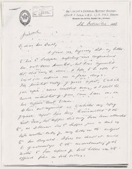 Copy of letter, 26 November 1888