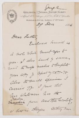 Letter, 29 December 1884