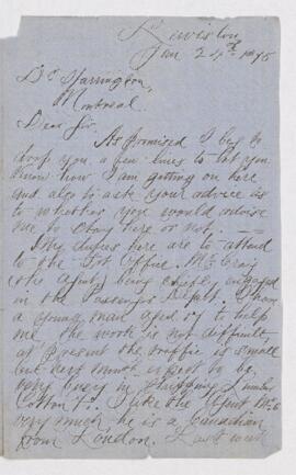 Letter from G.N. Brown to B.J. Harrington.