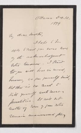 Letter, 12 December 1899