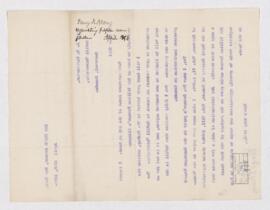 Letter from George F. Kurz to B.J. Harrington, written from New York.