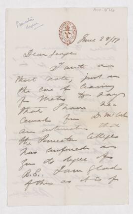 Letter, 29 June 1877