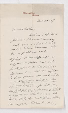 Letter, 28 November 1897