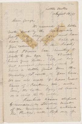 Letter, 19 August 1881