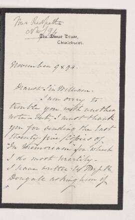 Letter, 9 November 1894