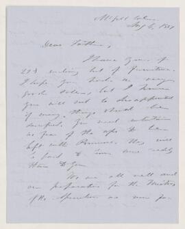 Letter, 6 August 1857