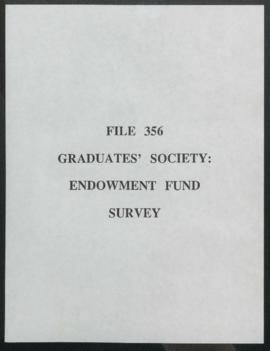 Graduates' Society : Endowment Fund Survey