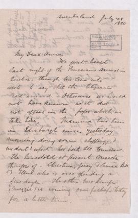 Letter, 28 July 1870