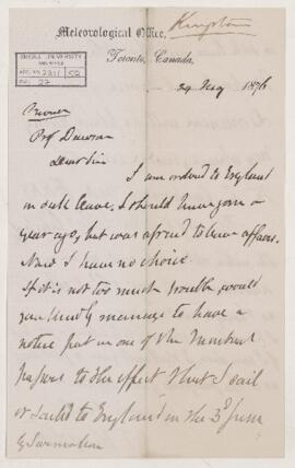 Letter, 29 May 1876