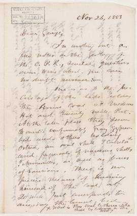 Letter, 26 November 1883