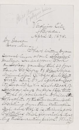 Letter, 12 April 1878