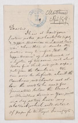 Letter, April 1889