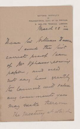 Letter, 28 March 1894