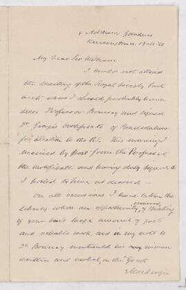 Letter, 19 November 1888