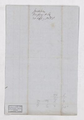 Account, 4 November 1850