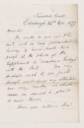 Letter, 22 November 1877