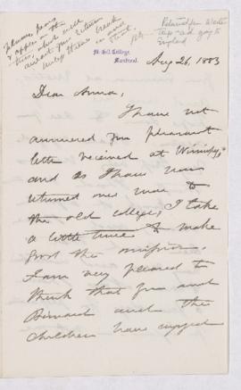 Letter, 26 August 1883