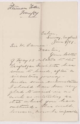 Letter, 9 June 1887