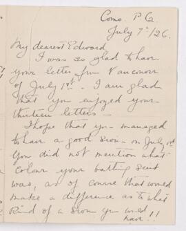 Letter, 7 July 1926