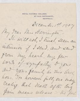 Letter, 1 December 1907