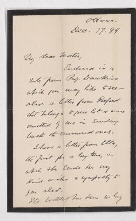 Letter, 17 December 1899