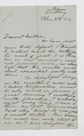 Letter, 30 October 1903