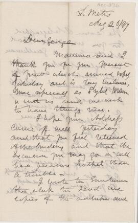 Letter, 20 August 1897