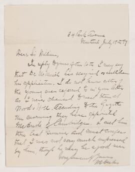 Letter, 19 July 1897