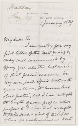 Letter, 1 January 1889