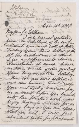 Letter, 15 September 1888