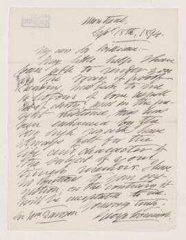 Letter, 18 September 1894