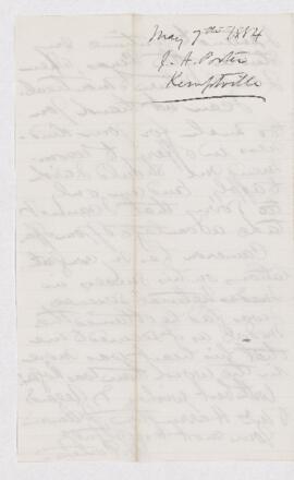 Letter from J.A. Porter to B.J. Harrington.