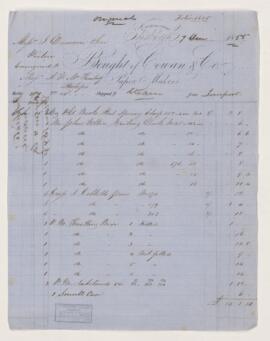 Account, 7 December 1856