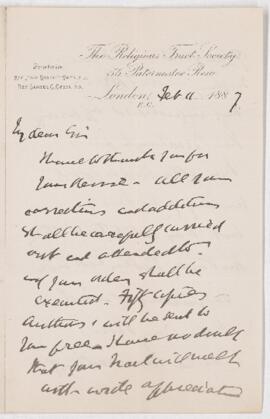 Letter, 11 February 1887